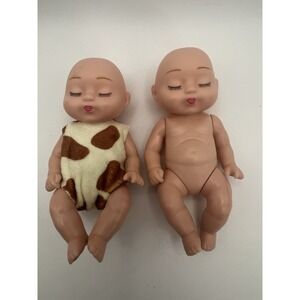 Little Baby Sleep Doll Toy Sleepy Giraffe 4" Set Of 2